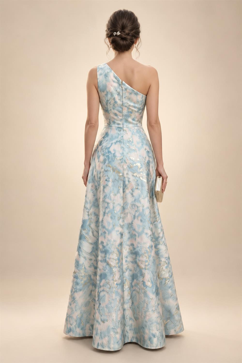 Sheath Chiffon Cape Sleeves Maxi Mother of the Bride & Groom Dresses with Ruched Waist (SHI22500727)
