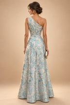 A-Line/Princess Off Shoulder Chiffon Floor-Length Mother of the Bride & Groom Dresses with Lace Appliques & Pleats (SHI22501566)