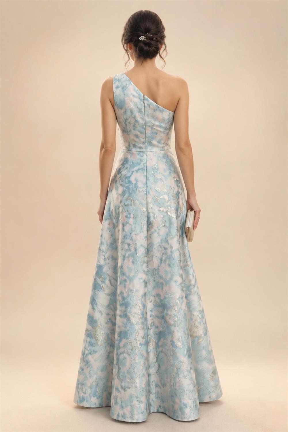 A-Line Chiffon Cape Sleeves Floor-Length Mother of the Bride & Groom Dresses with Floral Sequin Bodice (SHI22500691)