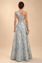 Sheath/Column Asymmetric Neck Satin Maxi Mother of the Bride & Groom Dresses with Side Sash, Slit & Ruched Waist (SHI22501643)
