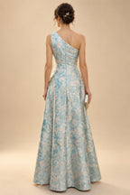 A-Line/Princess V-Neck Chiffon Maxi Mother of the Bride & Groom Dresses with Lace Appliques, Sweep Train & Bow (SHI22501641)