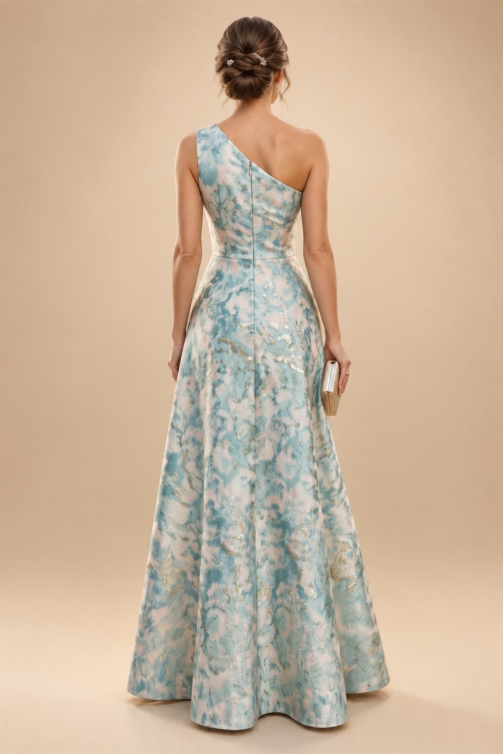 Pantsuits Separates Scoop Neck Sequins Asymmetrical Ankle-Length Mother of the Bride Dress with Slit (SHI22500132)