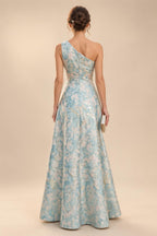 Jacquard Sheath/Column V-Neck Floor-Length Mother of the Bride & Groom Dresses with Ruffles & Ruched Waist (SHI22501060)