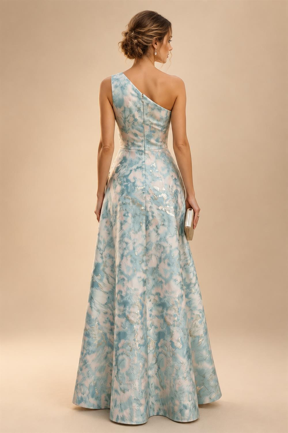 A-Line/Princess V-Neck Floral Embroidery Maxi Mother of the Bride & Groom Dresses with Ruched Waist (SHI22501624)