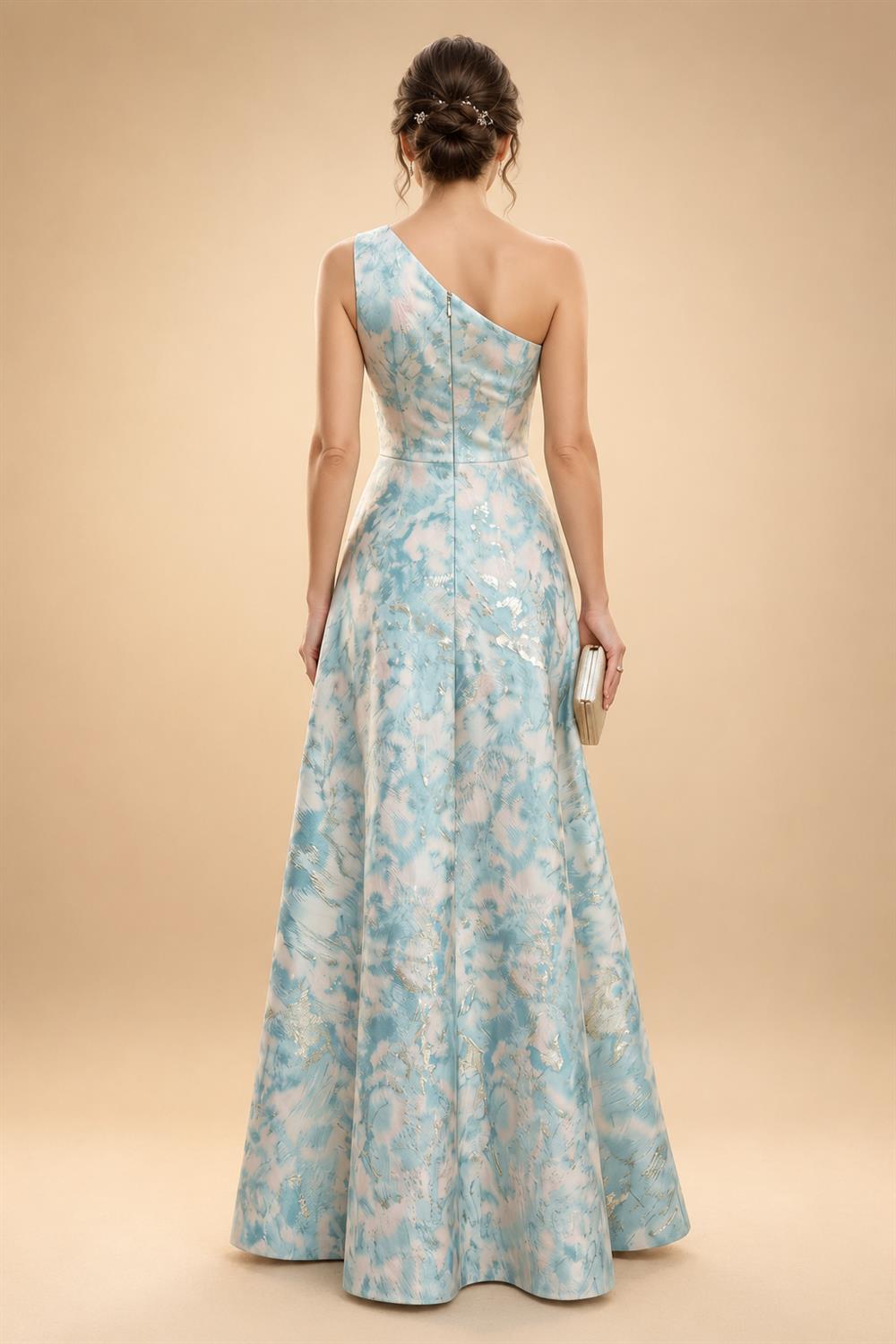 Sheath/Column Strapless Stretch Jersey Maxi Mother of the Bride & Groom Dresses with 3D Flowers & Slit (SHI22501694)