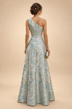 A-Line/Princess V-Neck Chiffon Floor-Length Mother of the Bride & Groom Dresses with Lace Appliques & Pleats (SHI22501605)