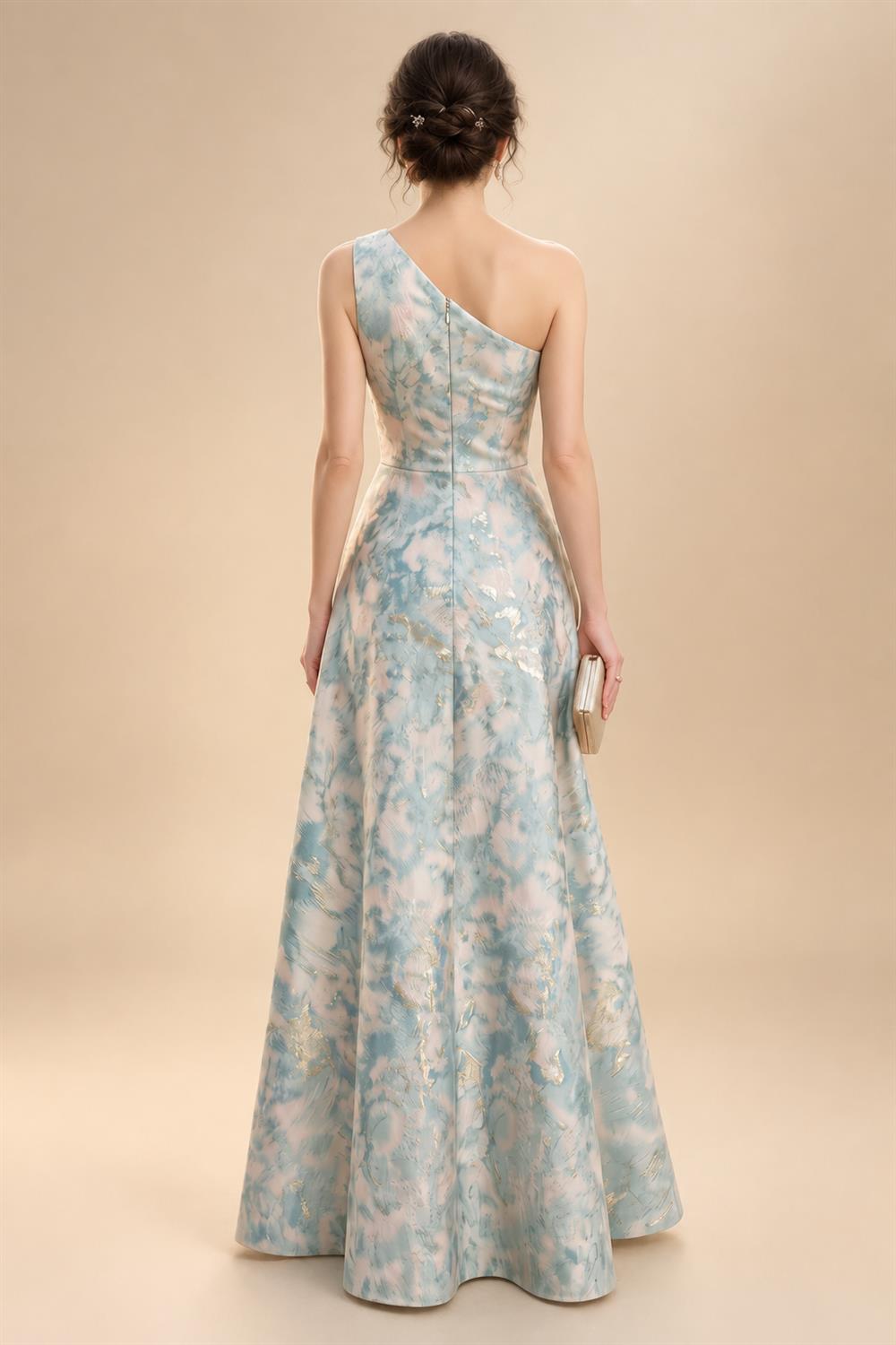 A-Line/Princess V-Neck Chiffon Floor-Length Mother of the Bride & Groom Dresses with Pleats (SHI22501646)