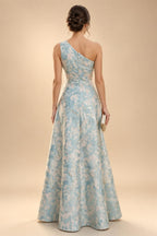 A-Line/Princess Scoop Neck Satin High-Low Mother of the Bride & Groom Dresses with Lace Appliques, Ruffles & Pleats (SHI22501633)