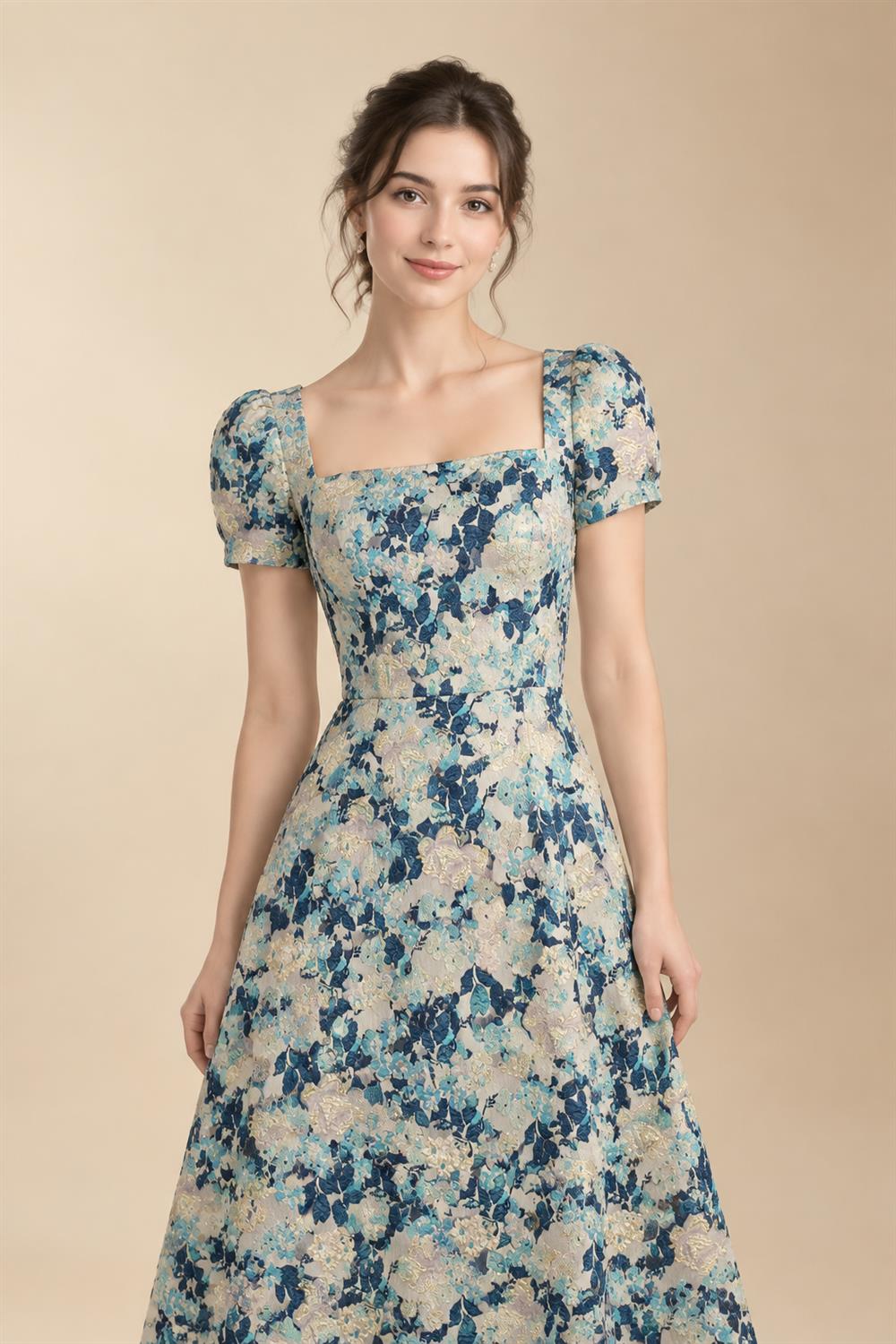 Jacquard A-Line/Princess Strapless Mini Homecoming Dresses with Bow & Pearls (SHI22370329)