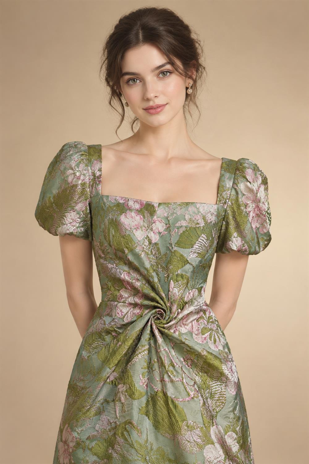 Jacquard Satin One Shoulder A-Line/Princess Long Mother of the Bride & Groom Dresses with Ruffles & Ruched Waist (SHIK25000465)