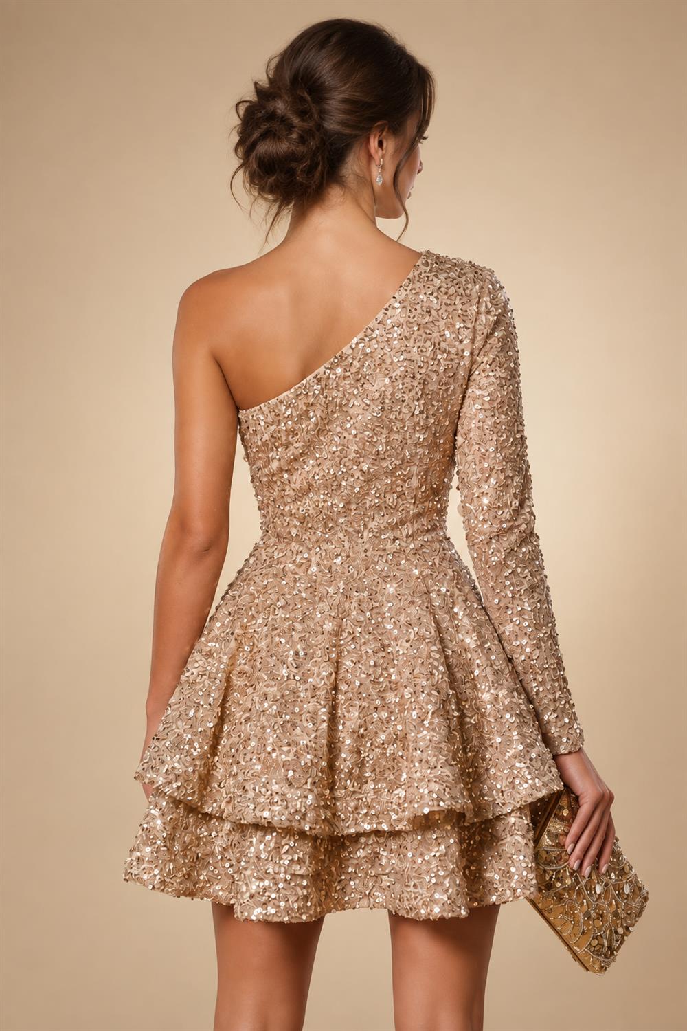 A-Line/Princess Strapless Jacquard Mini Homecoming Dresses with Bow & Pearls (SHI22370552)
