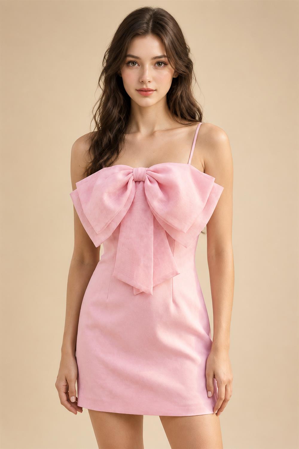 Satin Bodycon Spaghetti Straps Short Homecoming Dresses with Ruched Bodice (SHI22370321)
