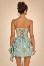 Jacquard Sheath/Column V-Neck Floor-Length Mother of the Bride & Groom Dresses with Ruffles & Ruched Waist (SHI22501060)