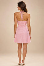A-Line/Princess Mini Sparkly Sequin Tiered Homecoming Dresses with Spaghetti Straps (SHI22370561)