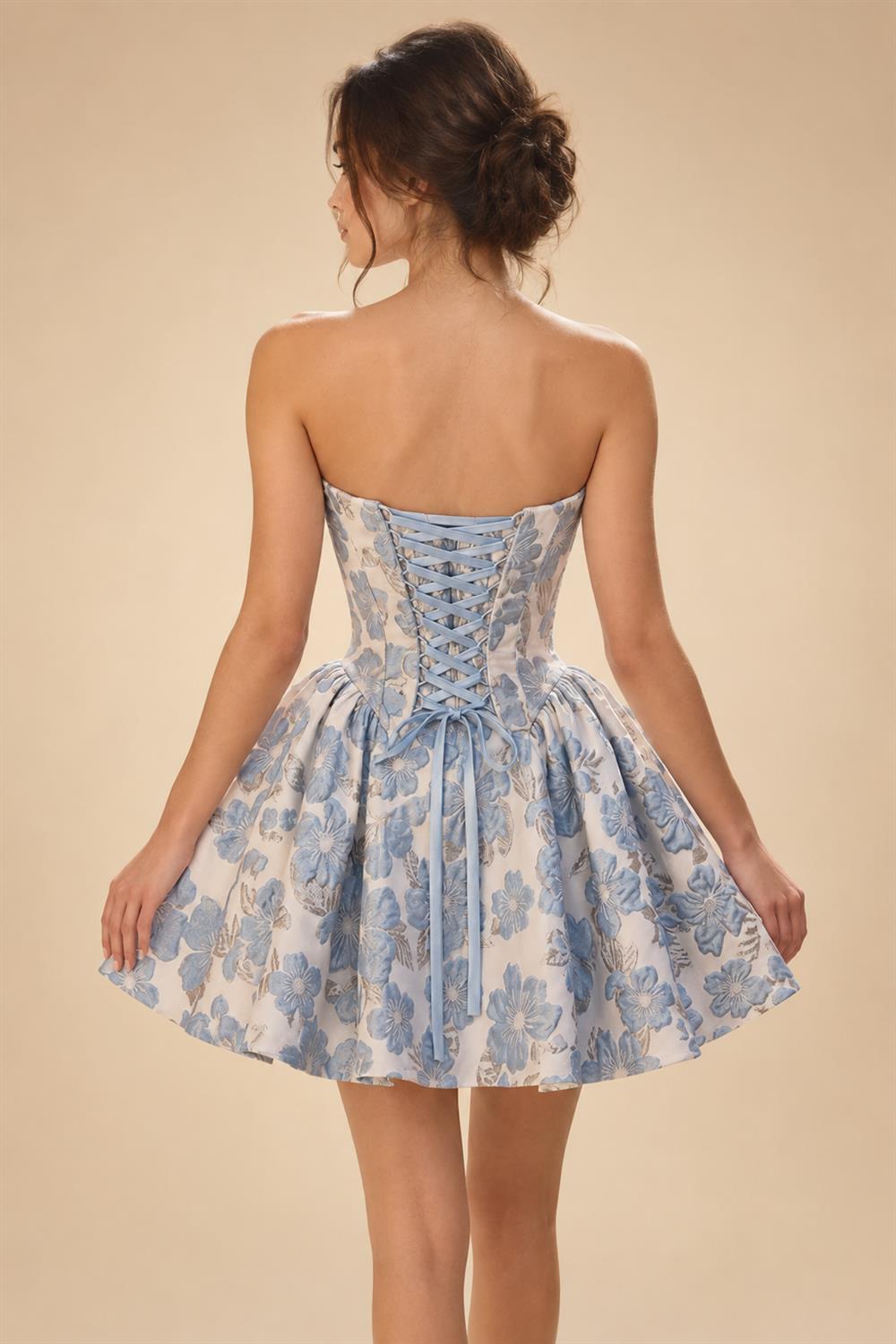 A-Line/Princess Mini Sparkly Sequin Tiered Homecoming Dresses with Spaghetti Straps (SHI22370561)