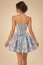 A-Line/Princess Mini Sparkly Sequin Tiered Homecoming Dresses with Spaghetti Straps (SHI22370561)