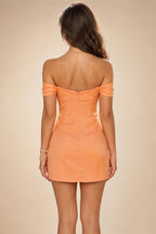 Satin Bodycon Off Shoulder Short Homecoming Dresses for Teens (SHI22370262)