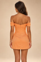 Jacquard A-Line/Princess Strapless Mini Homecoming Dresses with Bow & Pearls (SHI22370329)