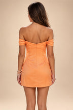 Jacquard A-Line/Princess Strapless Mini Homecoming Dresses with Bow & Pearls (SHI22370329)