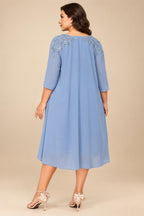 V Neck Chiffon Short Sleeves Mother of the Bride Dresses (SHIR1110366)