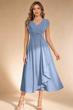 A-Line Floor Length One Shoulder Long Mother of the Bride Dresses with Lace (SHI22500179)