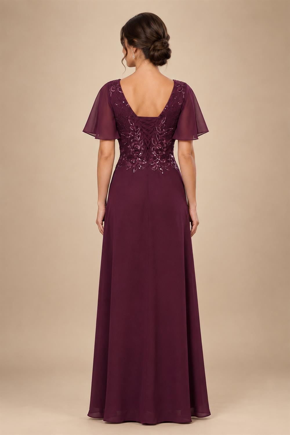 Jacquard A-Line/Princess Scoop Neck Floor-Length Mother of the Bride & Groom Dresses with Ruffles & Ruched Waist (SHI22501201)