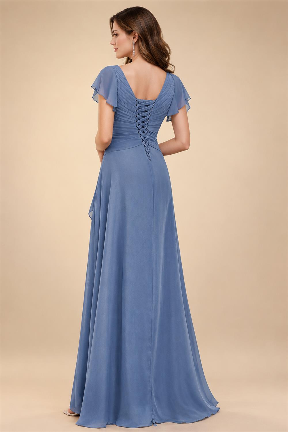 Sheath/Column Asymmetrical Pleated Satin Floor-Length Mother of the Bride Dresses with Ruffle (SHI22500107)
