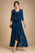Sleeveless Lace Appliques Mother of the Bride Dresses with 3D Flower (SHI22500545)