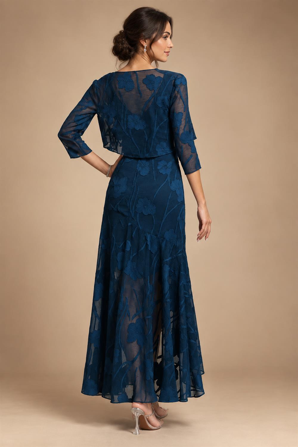 Lightweight Sheath Tea-Length Chiffon Mother of the Bride & Groom Dresses with Cowl Neck & Ruched Waist (SHI22500689)