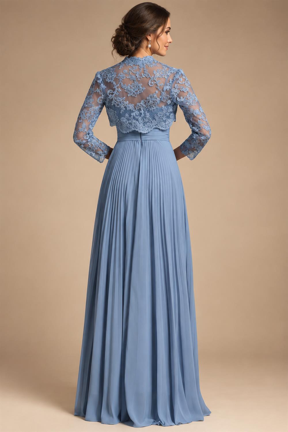 Satin Scoop Neck Mother of the Bride & Groom Dresses with 3D Flower (SHI22500338)