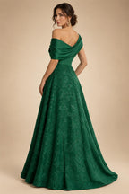 A-Line Floor Length One Shoulder Long Mother of the Bride Dresses with Lace (SHI22500179)
