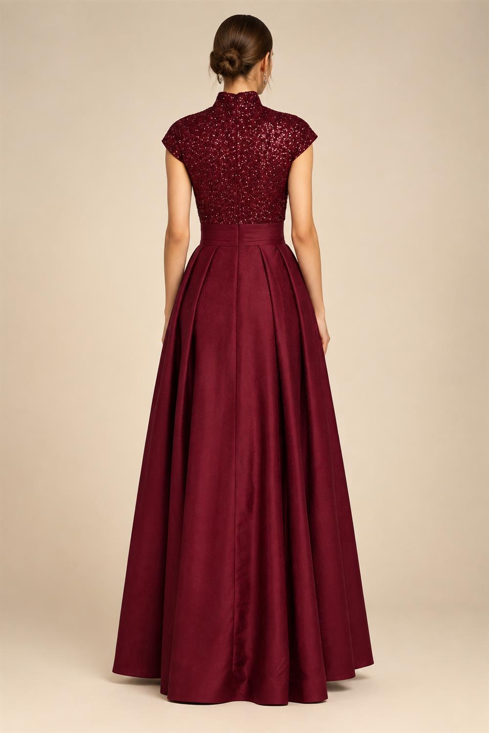 A-Line/Princess V-Neck Chiffon Floor-Length Mother of the Bride & Groom Dresses with Lace Appliques & Pleats (SHI22501605)