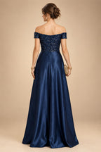 Sheath/Column Asymmetrical Pleated Satin Floor-Length Mother of the Bride Dresses with Ruffle (SHI22500107)