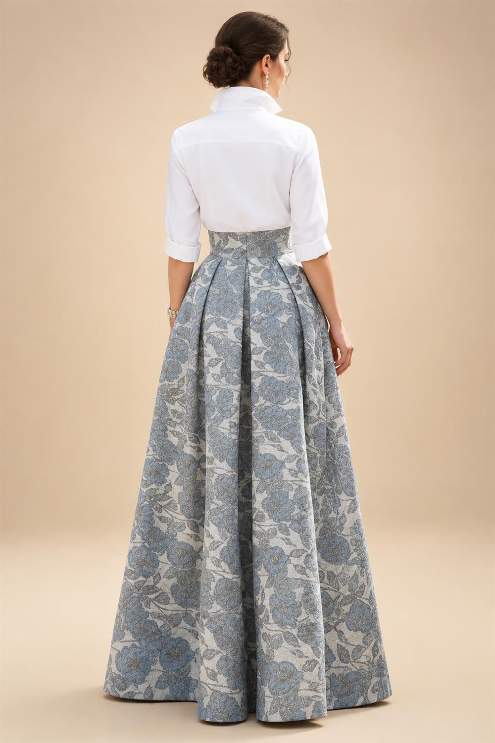 Pantsuits Separates Scoop Neck Sequins Asymmetrical Ankle-Length Mother of the Bride Dress with Slit (SHI22500132)