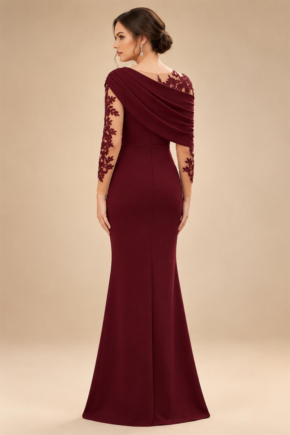 Sheath Silk Off Shoulder Ruched Maxi Mother of the Bride & Groom Dresses (SHI22500808)