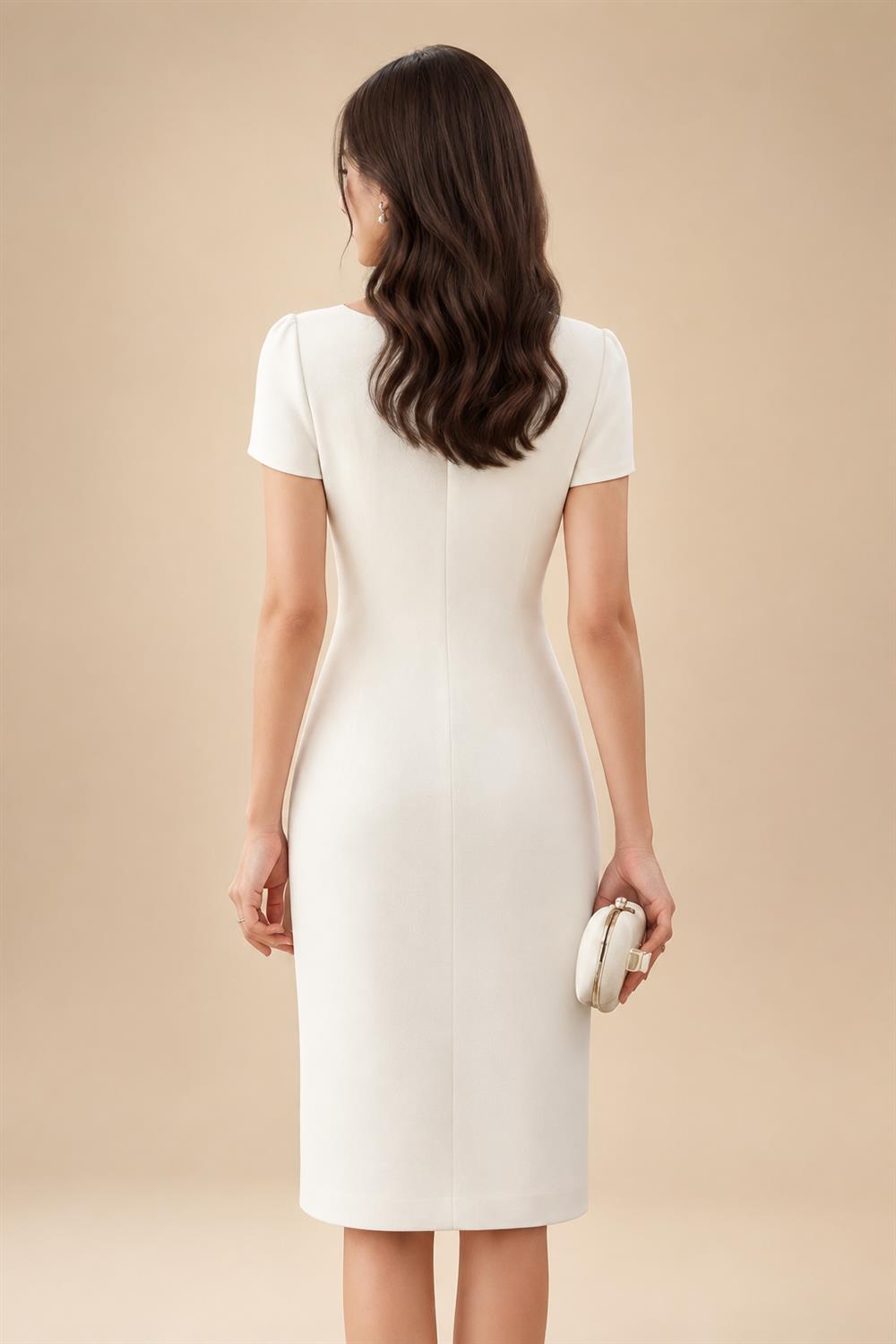 Satin Scoop Neck Mother of the Bride & Groom Dresses with 3D Flower (SHI22500338)