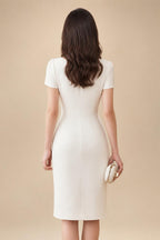 Pantsuit Scoop Neck Satin Maxi Mother of the Bride Pantsuits with Fluffy Feather Trim Cuffs (SHI22501692)