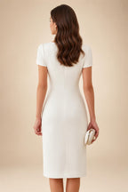 Pantsuit Scoop Neck Satin Maxi Mother of the Bride Pantsuits with Fluffy Feather Trim Cuffs (SHI22501692)