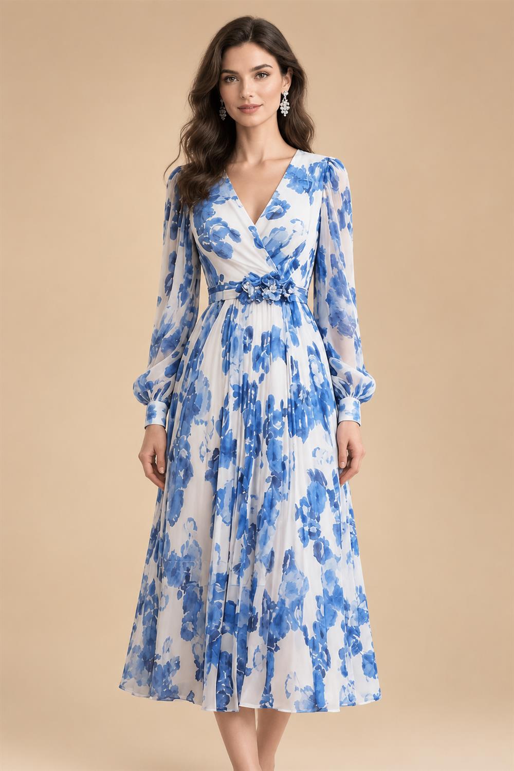 Two-Piece Mermaid Long Sleeve Floor-Length Mother of the Bride Dresses with Blazer Jacket (SHIA22500213)