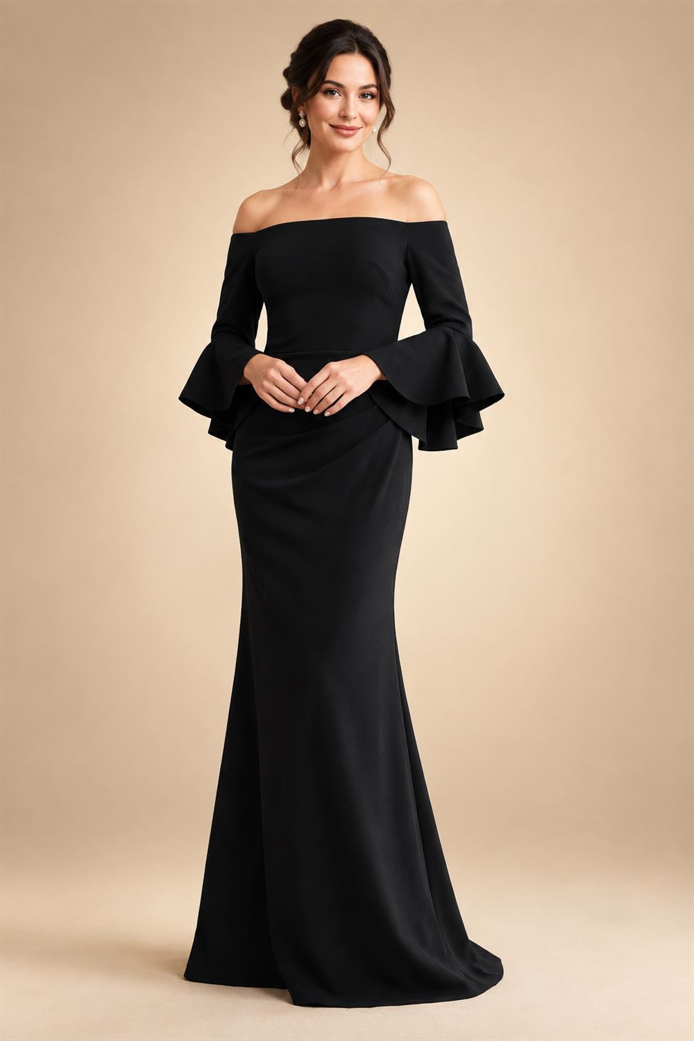 V Neck Chiffon Short Sleeves Mother of the Bride Dresses (SHIR1110366)