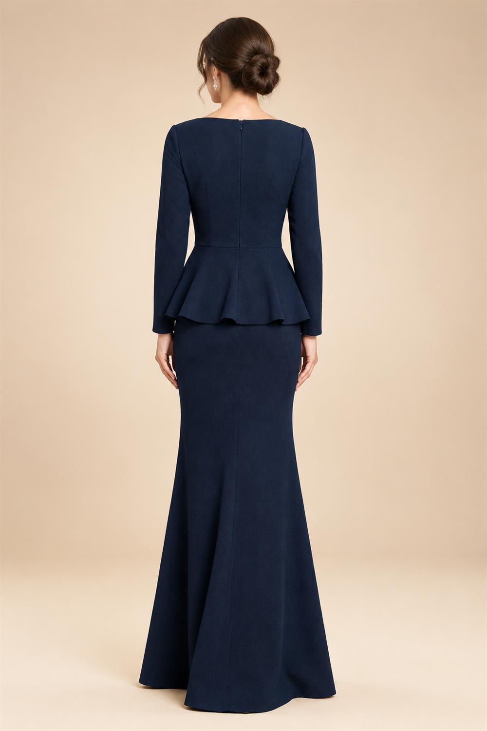 Sheath Chiffon Cape Sleeves Maxi Mother of the Bride & Groom Dresses with Ruched Waist (SHI22500727)