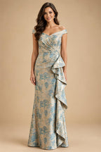 Lightweight Sheath Tea-Length Chiffon Mother of the Bride & Groom Dresses with Cowl Neck & Ruched Waist (SHI22500689)