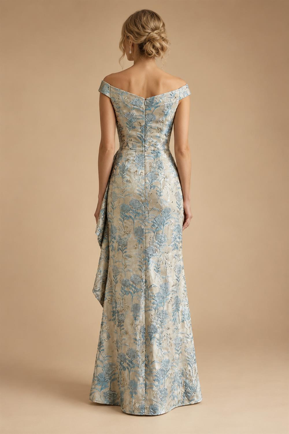 Lightweight Sheath Tea-Length Chiffon Mother of the Bride & Groom Dresses with Cowl Neck & Ruched Waist (SHI22500689)