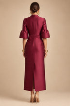 A-Line/Princess V-Neck Chiffon Floor-Length Mother of the Bride & Groom Dresses with Lace Appliques & Ruched Waist (SHI22501678)