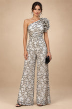 A-Line Chiffon 3/4 Flutter Sleeves Mother of the Bride & Groom Dresses with Beaded Lace Embroidered Bodice (SHI22500645)