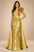 Sleeveless Lace Appliques Mother of the Bride Dresses with 3D Flower (SHI22500545)