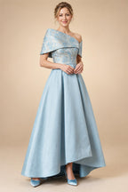A Line Scoop 3/4 Sleeve Long Mixed Mother of the Bride Dresses with Sequins (SHI22500171)