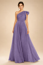 A-Line Pleated Chiffon One Shoulder Floor-Length Mother of the Bride & Groom Dresses (SHI22500625)