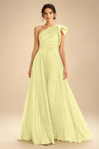 A-Line Pleated Chiffon One Shoulder Floor-Length Mother of the Bride & Groom Dresses (SHI22500625)