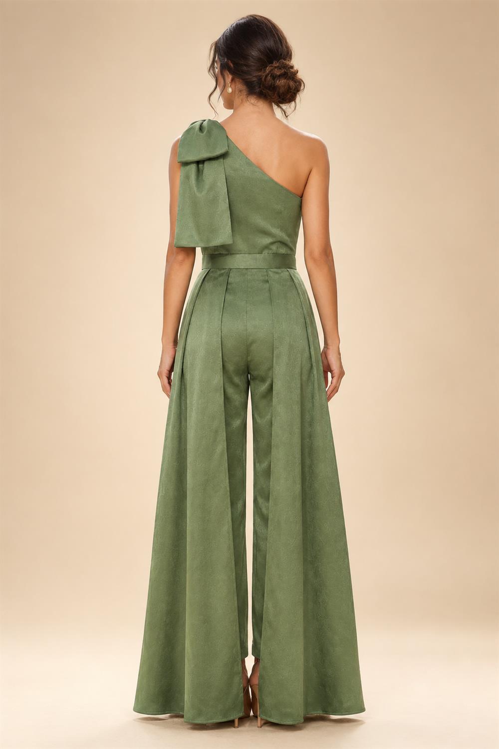 Sheath/Column Asymmetrical Pleated Satin Floor-Length Mother of the Bride Dresses with Ruffle (SHI22500107)